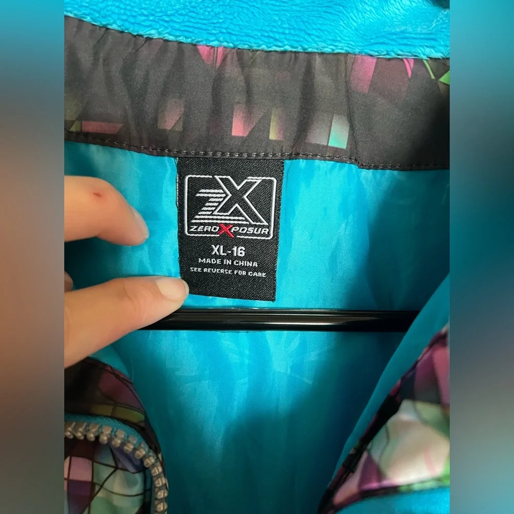 Zero Xposur Size Large 14 Winter Jacket Outerwear Mid-Length Blue girl